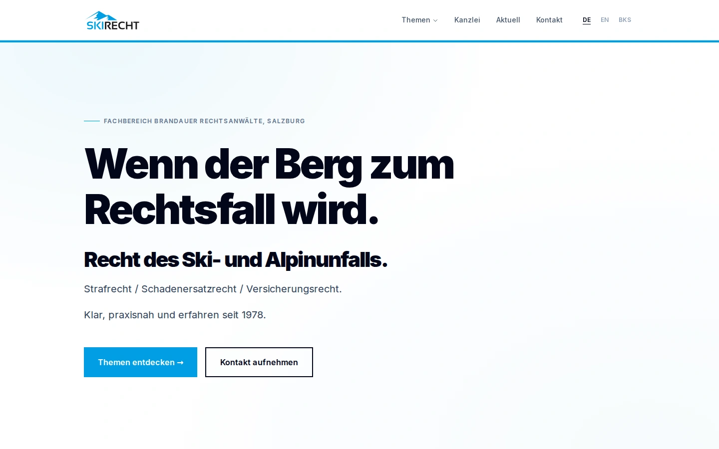 Startseite des Projekts Skirecht.at
